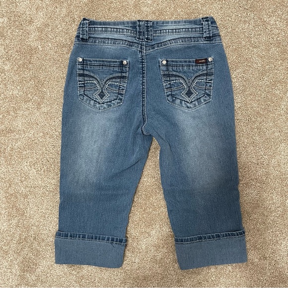 Angels Jeans 6 Medium Wash Shorts Capris Pocket Design Y2K - Picture 2 of 10